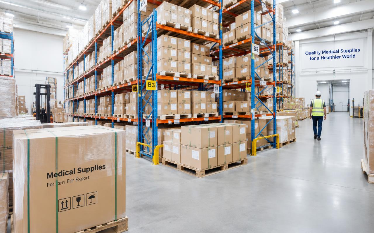 Export warehouse for medical supplies